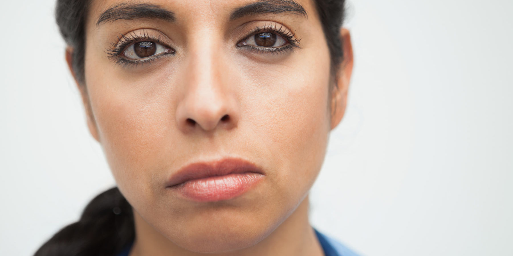 Fed up looking nurse