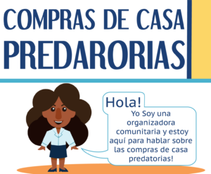 Link to visual guide to predatory home-buying in Spanish. Accessible information available in FAQ above.